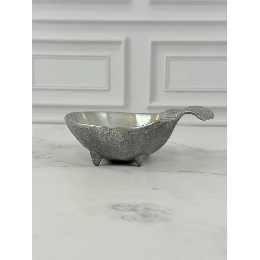 VTG Wilton Armetale Pewter Shell Fish Shaped Trinket Serving Bowl Brice Fox